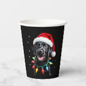 Black Lab Labrador Weihnachtsbaum Light Pajama Dog Pappbecher (Vorderseite)