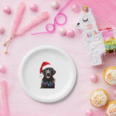 Black Lab Labrador Weihnachtsbaum Light Pajama Dog Pappteller (Party)