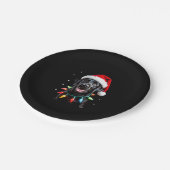 Black Lab Labrador Weihnachtsbaum Light Pajama Dog Pappteller (Schrägansicht)