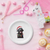 Black Lab Labrador Weihnachtsbaum Light Pajama Dog Pappteller (Party)