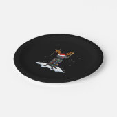 Black Lab Labrador Weihnachtsbaum Light Pajama Dog Pappteller (Schrägansicht)