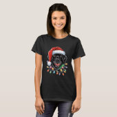 Black Lab Labrador Weihnachtsbaum Light Pajama Dog T-Shirt (Vorne ganz)