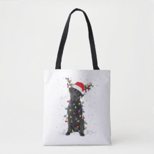 Black Lab Labrador Weihnachtsbaum Light Pajama Dog Tasche