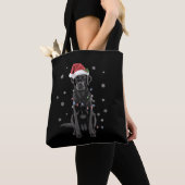 Black Lab Labrador Weihnachtsbaum Light Pajama Dog Tasche (Von Nahem)