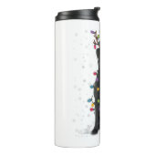 Black Lab Labrador Weihnachtsbaum Light Pajama Dog Thermosbecher (Nach links gedreht)