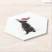 Black Lab Labrador Weihnachtsbaum Light Pajama Dog Untersetzer (angewinkelt)