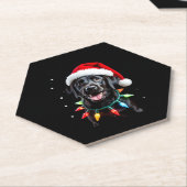 Black Lab Labrador Weihnachtsbaum Light Pajama Dog Untersetzer (angewinkelt)