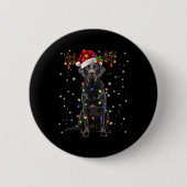 Black Lab Labrador Weihnachtsbaum Reindeer Pajama Button (Vorderseite)