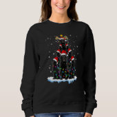 Black Lab Labrador Weihnachtsbaum Weihnachten Sweatshirt (Vorderseite)