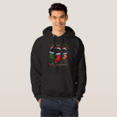Black Lab Labrador Weihnachtssocken Hoodie (Vorne ganz)