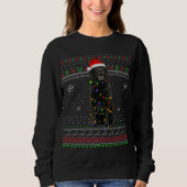 Black Lab Lights Funny Christmas Pajama Geschenk X Sweatshirt (Vorderseite)