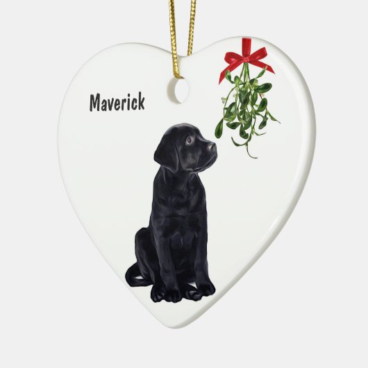 Black Lab Mistletoe Weihnachtsschmuck (Links)