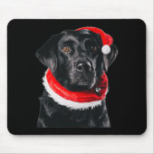 Black Lab Niedliche Weihnachtsmannmütze Bilder Wei Mousepad (Vorne)