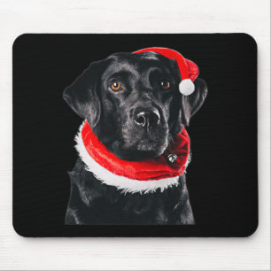 Black Lab Niedliche Weihnachtsmannmütze Bilder Wei Mousepad