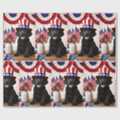 Black Lab Patriotic Uncle Sam Hat gift  Geschenkpapier (Flach)