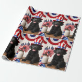 Black Lab Patriotic Uncle Sam Hat gift  Geschenkpapier (Ungerollt)