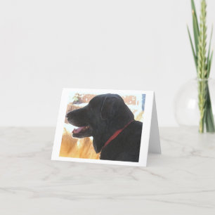 Black Lab Portrait - Ranch Dog Lover - Leere Karte