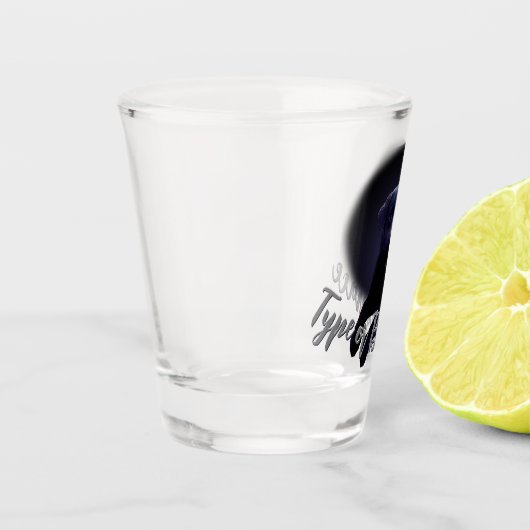 Black Lab Puppy Custom Rosey Stecker Schnapsglas (Links)