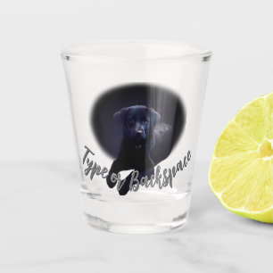Black Lab Puppy Custom Rosey Stecker Schnapsglas