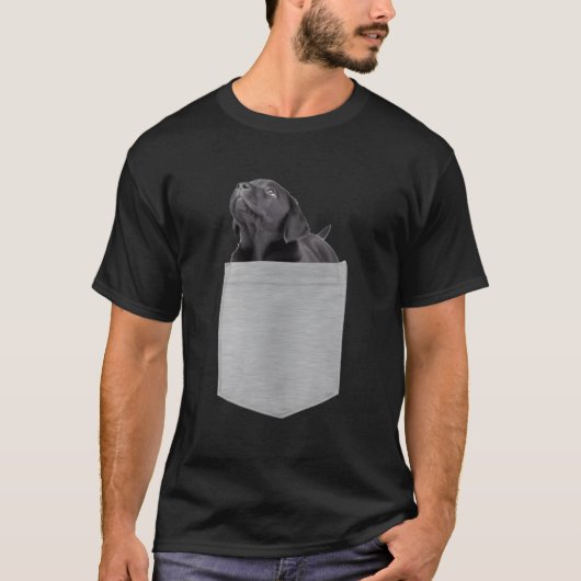 Black Lab Puppy In Your Pocket T-Shirt (Vorderseite)