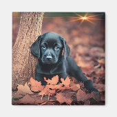 Black Lab Puppy Magnet (Vorne)