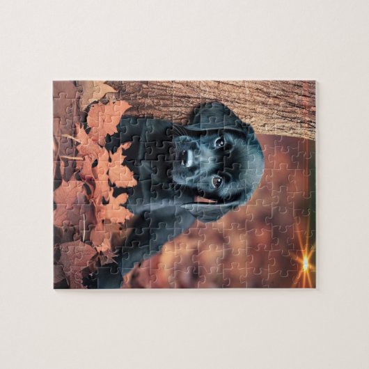 Black Lab Puppy Puzzle (Horizontal)