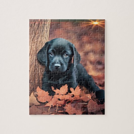 Black Lab Puppy Puzzle (Vertikal)