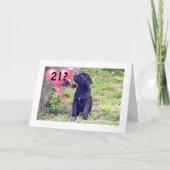 BLACK LAB PUPPY SAGT "GENIESSEN SIE DEN 21. BIRTHT KARTE (Vorderseite)