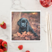 Black Lab Puppy Serviette (Beispiel)