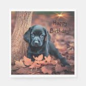 Black Lab Puppy Serviette (Vorderseite)