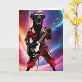 Black Lab Rock Star Card Karte (Gelbe Blume)