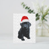 Black Lab Santa Dog Frohe Weihnachten - Labrador H (Stehend Vorderseite)