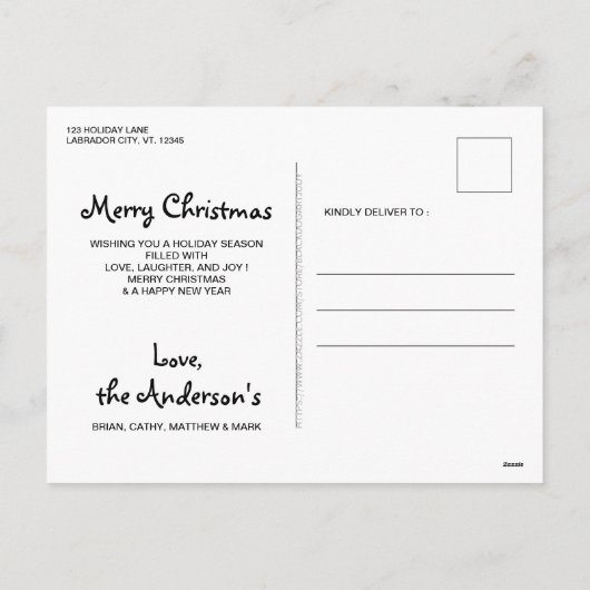 Black Lab Santa Dog Frohe Weihnachten - Labrador H (Rückseite)