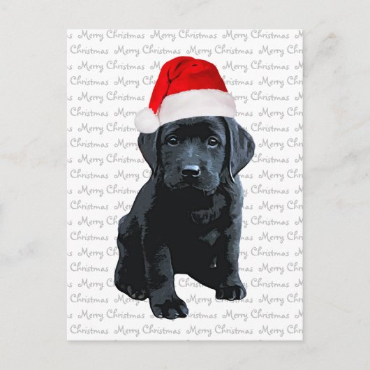 Black Lab Santa Dog Frohe Weihnachten - Labrador H (Vorderseite)