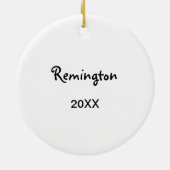 Black Lab Santa Dog - Frohe Weihnachts Labrador Hu Keramik Ornament (Hinten)