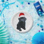 Black Lab Santa Dog - Frohe Weihnachts Labrador Hu Pappteller (Party)