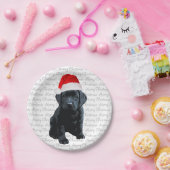 Black Lab Santa Dog - Frohe Weihnachts Labrador Hu Pappteller (Party)
