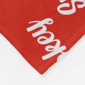 Black Lab Santa Dog mit Individuelle Name Weihnach Fleecedecke (Ecke)