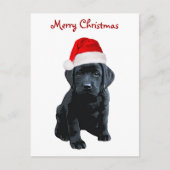 Black Lab Santa - Frohe Weihnachten - Labrador Hun (Vorderseite)