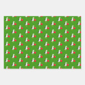 Black Lab Santa Surfboard Seagull Gift Wrap Set 3 Geschenkpapier Set (Vorderseite 2)