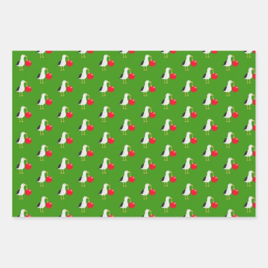 Black Lab Santa Surfboard Seagull Gift Wrap Set 3 Geschenkpapier Set (Vorderseite 2)
