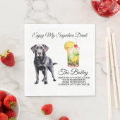 Black Lab Signature Drink Wedeltier Serviette (Beispiel)