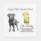 Black Lab Signature Drink Wedeltier Serviette (Vorderseite)