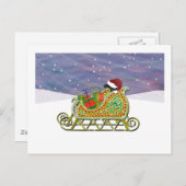 Black Lab Sleigh Weihnachten (Vorne/Hinten)