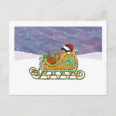 Black Lab Sleigh Weihnachten (Vorderseite)