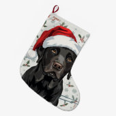 Black lab stocking großer weihnachtsstrumpf (Vorderansicht (hängend))