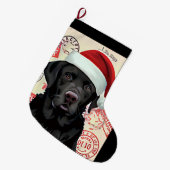 Black lab stocking großer weihnachtsstrumpf (Vorderansicht (hängend))
