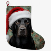 Black lab stocking großer weihnachtsstrumpf (Vorderseite)