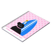 Black Lab Surf DogSpiral Notebook Notizblock (Linke Seite)