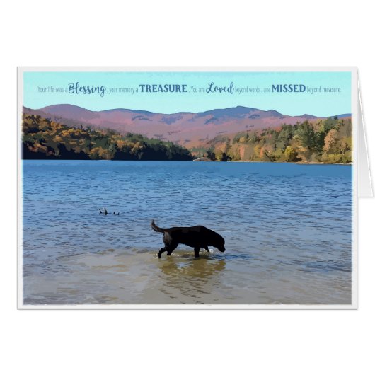 Black Lab Sympathy Card - Hund Beileid - Heimtierv (Vorderseite (Horizontal))